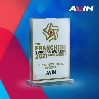 Η AVIN Gold Winner στα The Franchise Success Awards 2021 στην κατηγορία Service Retail Stores Franchise